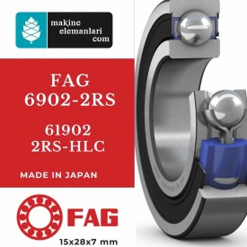 6902 2rs-HLC FAG Rulman - Plastik Kapak (15x28x7 - 15*28*7) (61902)